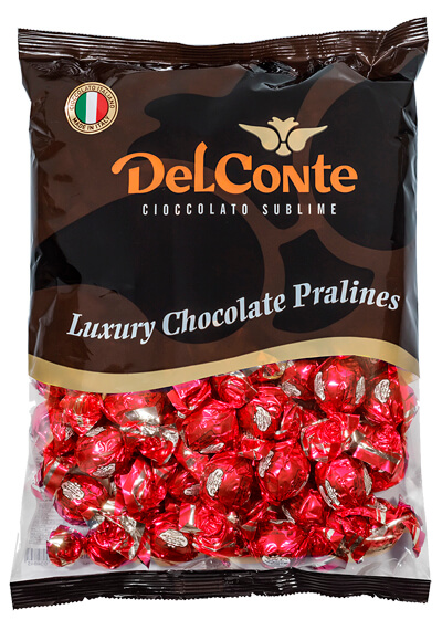 פרלינים שוקולד איטלקי פרווה בד”ץ אדום 1 ק”ג דל קונטה