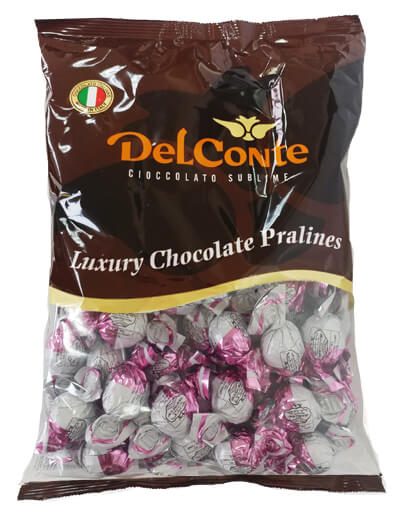 פרלינים שוקולד איטלקי פרווה בד”ץ וורוד לבן 1 ק”ג דל קונטה