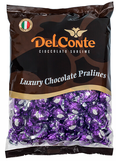 פרלינים שוקולד איטלקי חלבי בד”ץ סגול 1 ק”ג דל קונטה