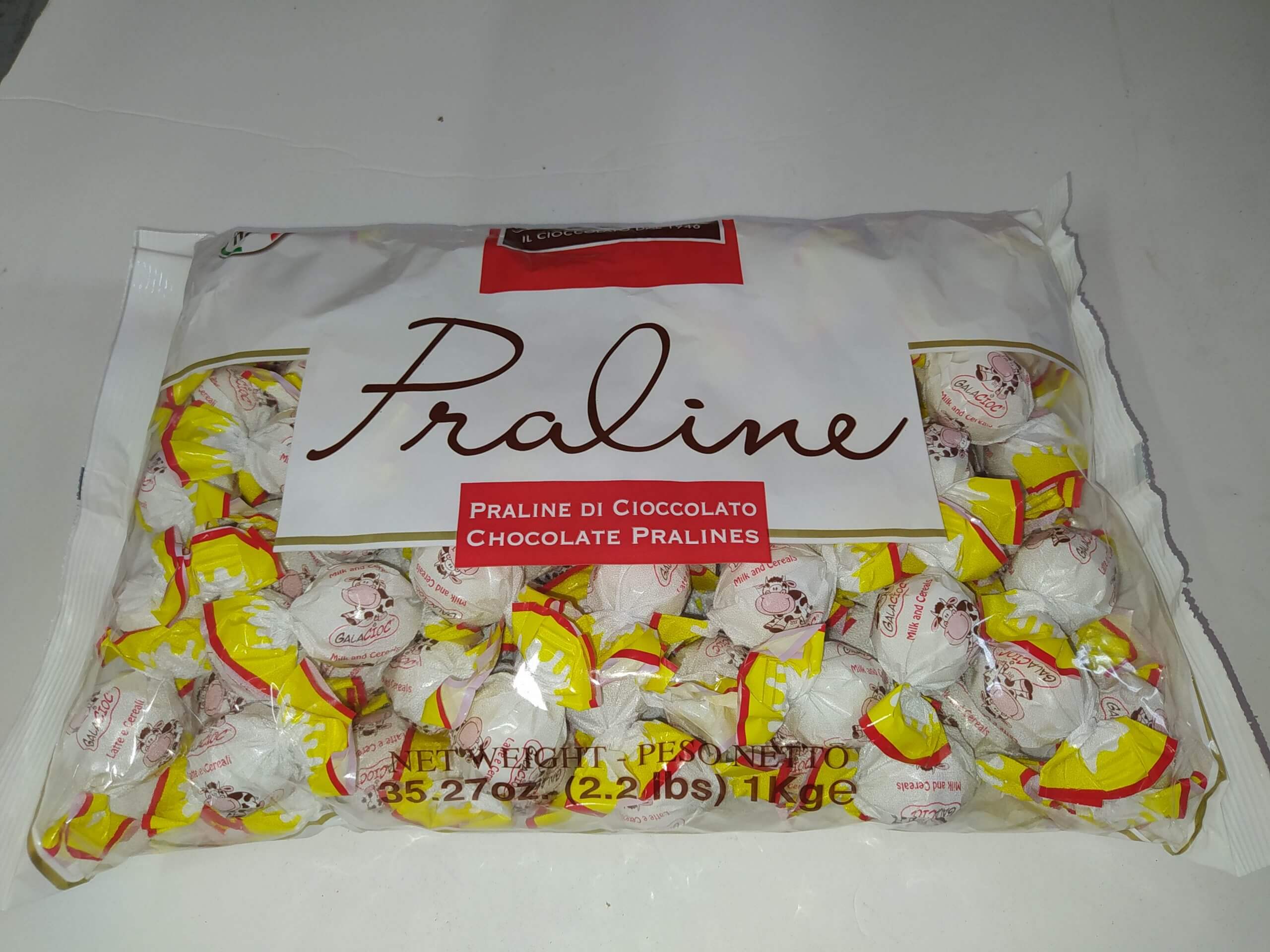 פרלינים שוקולד איטלקי לבן לייקה 1 ק”ג