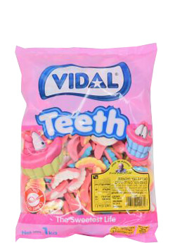 סוכריות גומי קצף שיניים 1 ק”ג וידאל וקסמן בד”ץ פרווה