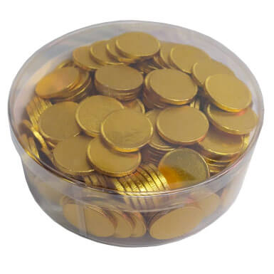ou מטבעות שוקולד זהב חלק 1 ק”ג חלבי