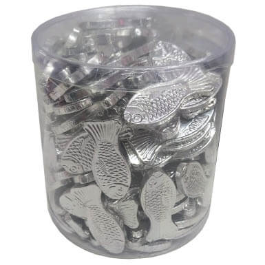 מטבעות ממתק צמקאו דגים פרווה כסף תנתה 1 ק”ג בד”ץ פרווה